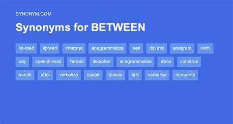 another word for between